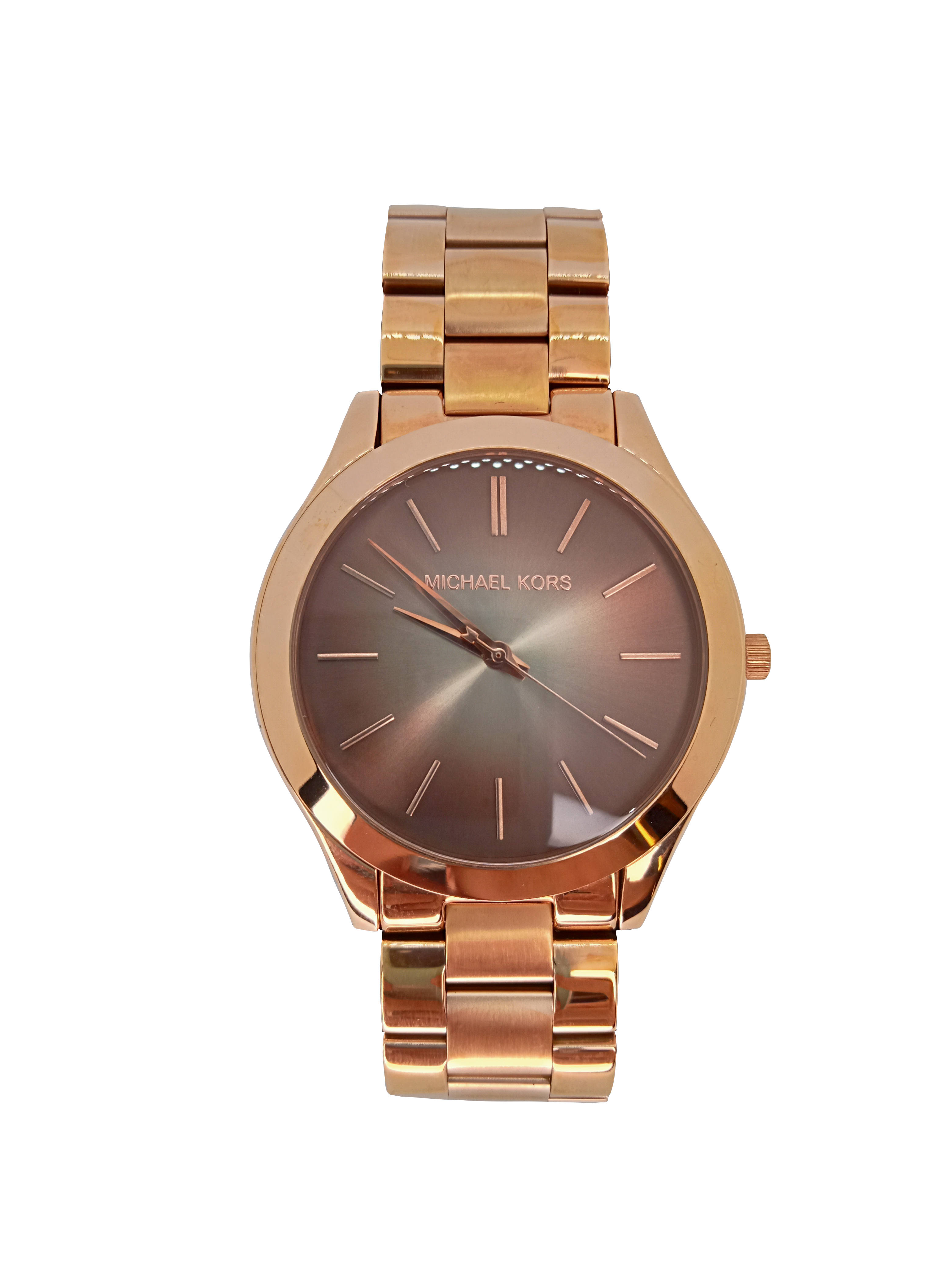 Michael Kors Ladies Watch Slim Runway Rose Gold MK3181